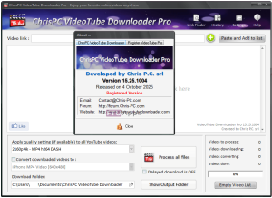 ChrisPC VideoTube Downloader Pro v15.25.1004 Multilingual + Cracked